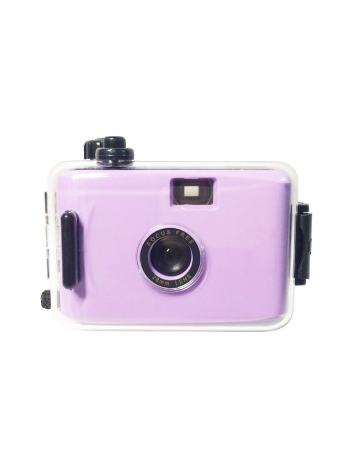Purple Powder Shell Manual Fool Camera Film Retro Student Entry-level Film Machine Hot Sale Manufacturer-Color:Purple Black Shell
