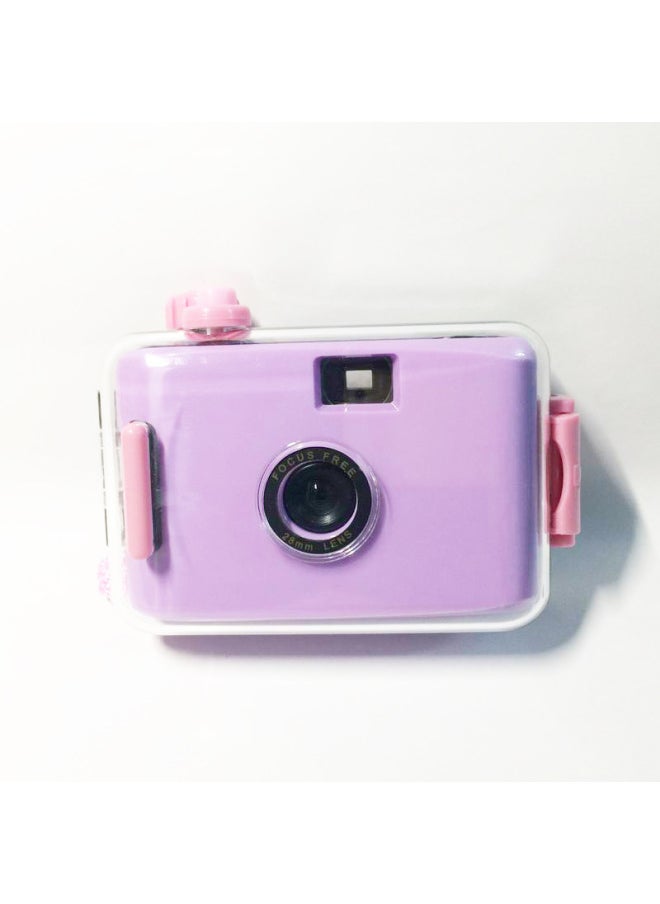 Purple Powder Shell Manual Fool Camera Film Retro Student Entry-level Film Machine Hot Sale Manufacturer-Color:Purple Black Shell