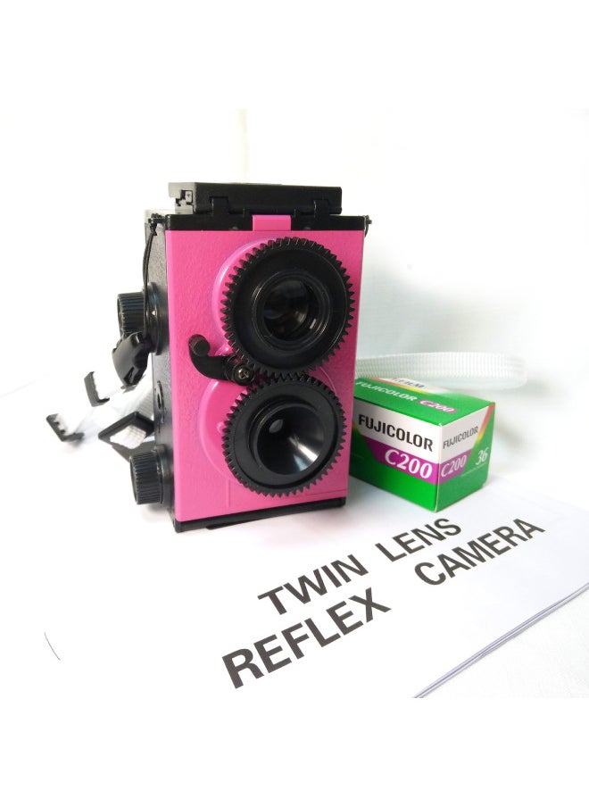 Film Machine NOMO Handmade DIY Film Double Reverse Retro Nostalgic Old-fashioned Fool Photo Gift Science For Adults-Color:Magenta + Package One