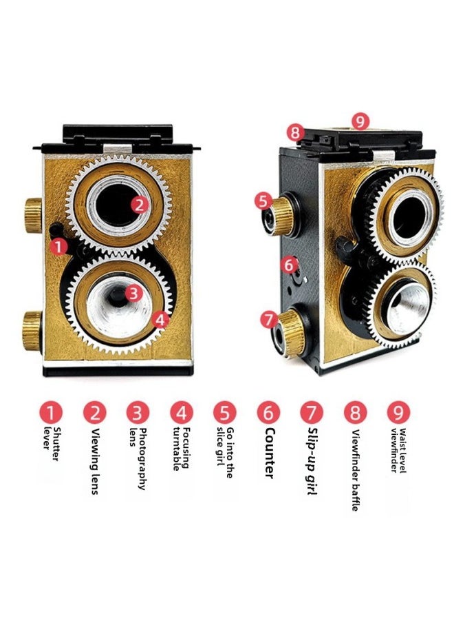 Film Machine NOMO Handmade DIY Film Double Reverse Retro Nostalgic Old-fashioned Fool Photo Gift Science For Adults-Color:Magenta + Package One