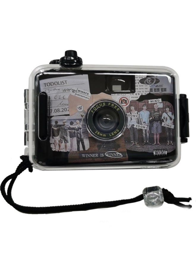 Picture LOGO Special Manufacturer Multi-purpose Waterproof Fool Retro Film Camera 135 Film-Color:White Red Shell