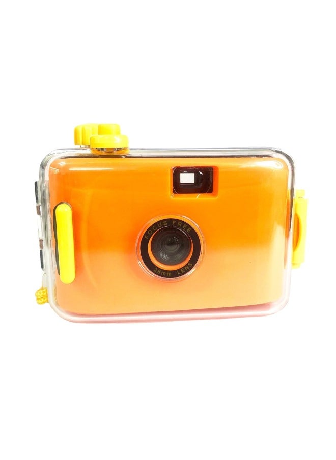 Source Manufacturer 135 Retro Film Film Fool Underwater Waterproof Diving Non-polaroid Camera Customization *made In Stock-Color:Orange Yellow Shell