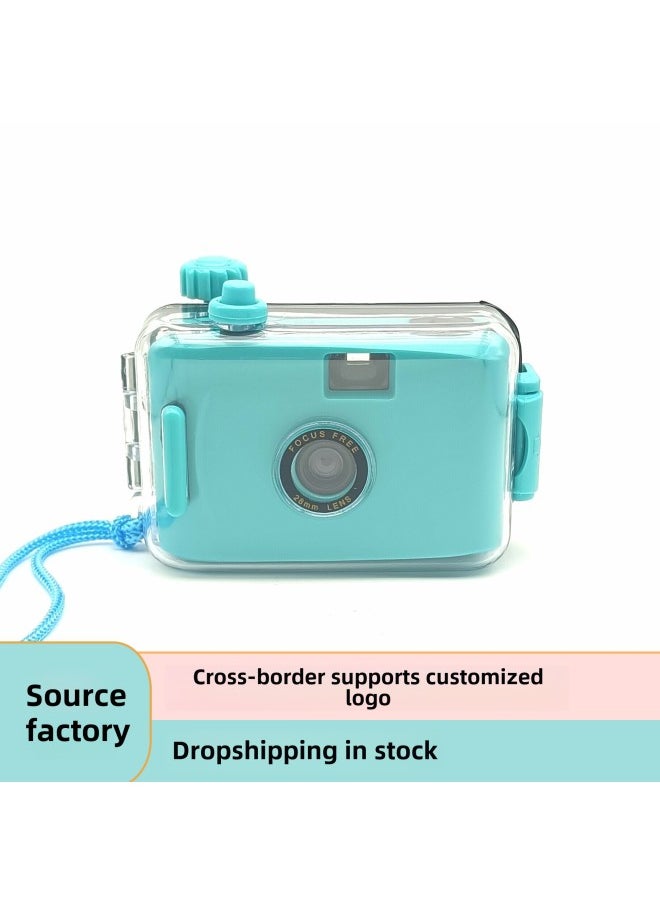 Source Manufacturer 135 Retro Film Film Fool Underwater Waterproof Diving Non-polaroid Camera Customization *made In Stock-Color:Light Blue Green Shell