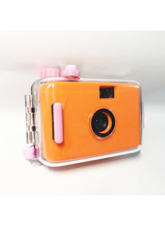 Orange Pink Shell Multi-purpose Film Camera Classic Retro Film Spot Student Birthday Gift Hot-selling Camera-Color:Message Color