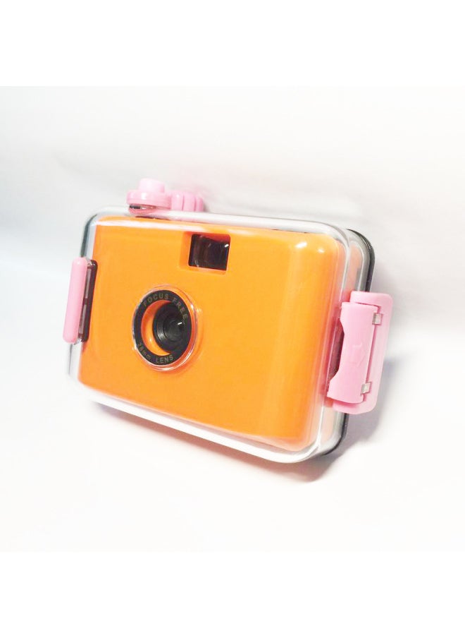 Orange Pink Shell Multi-purpose Film Camera Classic Retro Film Spot Student Birthday Gift Hot-selling Camera-Color:Message Color