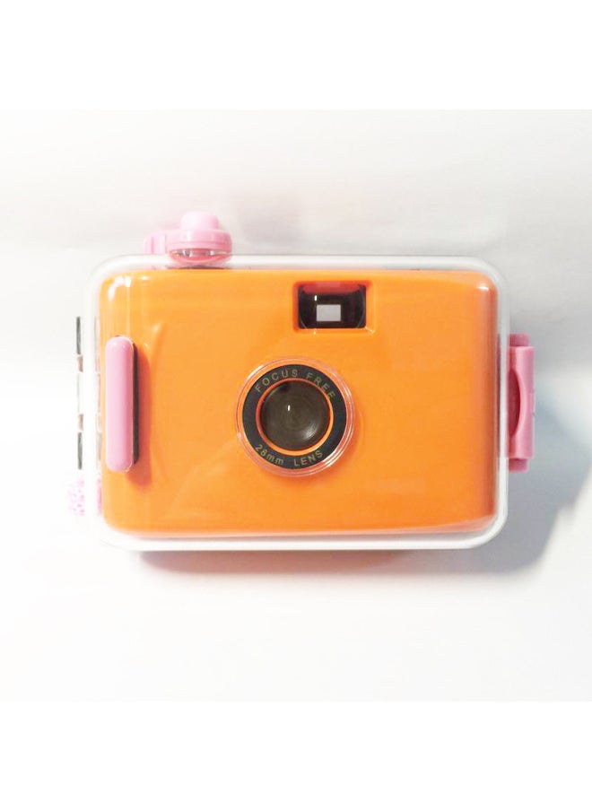 Orange Pink Shell Multi-purpose Film Camera Classic Retro Film Spot Student Birthday Gift Hot-selling Camera-Color:Message Color