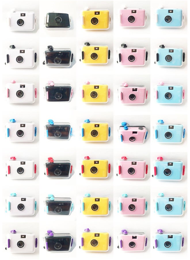 Orange Pink Shell Multi-purpose Film Camera Classic Retro Film Spot Student Birthday Gift Hot-selling Camera-Color:Message Color
