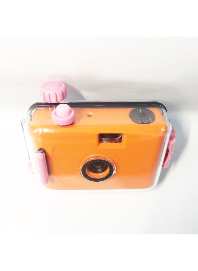 Orange Pink Shell Multi-purpose Film Camera Classic Retro Film Spot Student Birthday Gift Hot-selling Camera-Color:Message Color