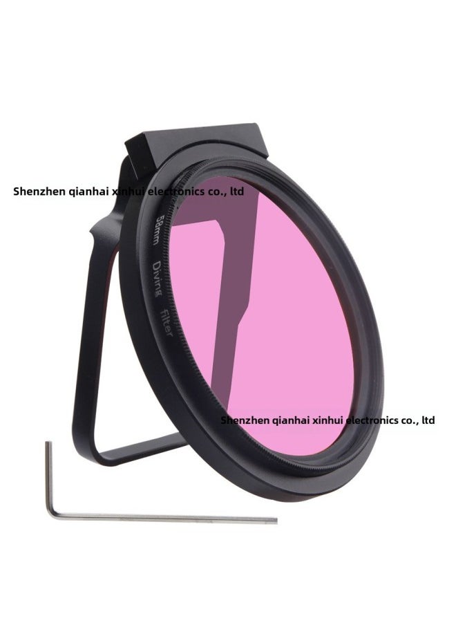 Gopro Hero7/6/5 Diving Red Filter Set Dog 7 Doubling Close-up Polarizer Macro Mirror Diving Accessories-Color:Diving Red + Diving Purple + 24X Macro Mirror