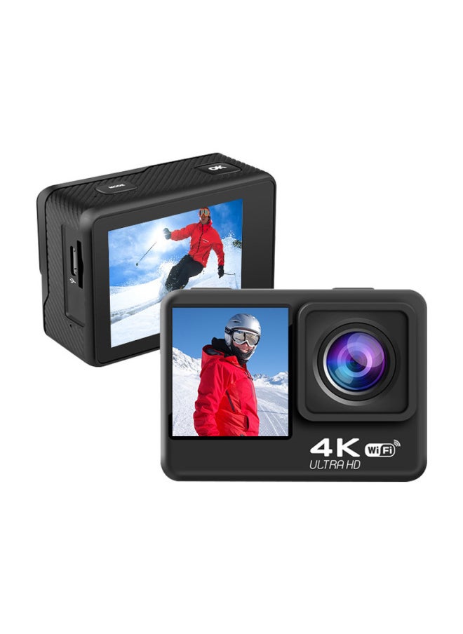 Dual Screen 4K HD Sports Camera 5K Outdoor Waterproof Camera Riding EIS Anti-shake Special Action Cam-Color:4K (V3 + IMX179D Non-touch Single Screen)