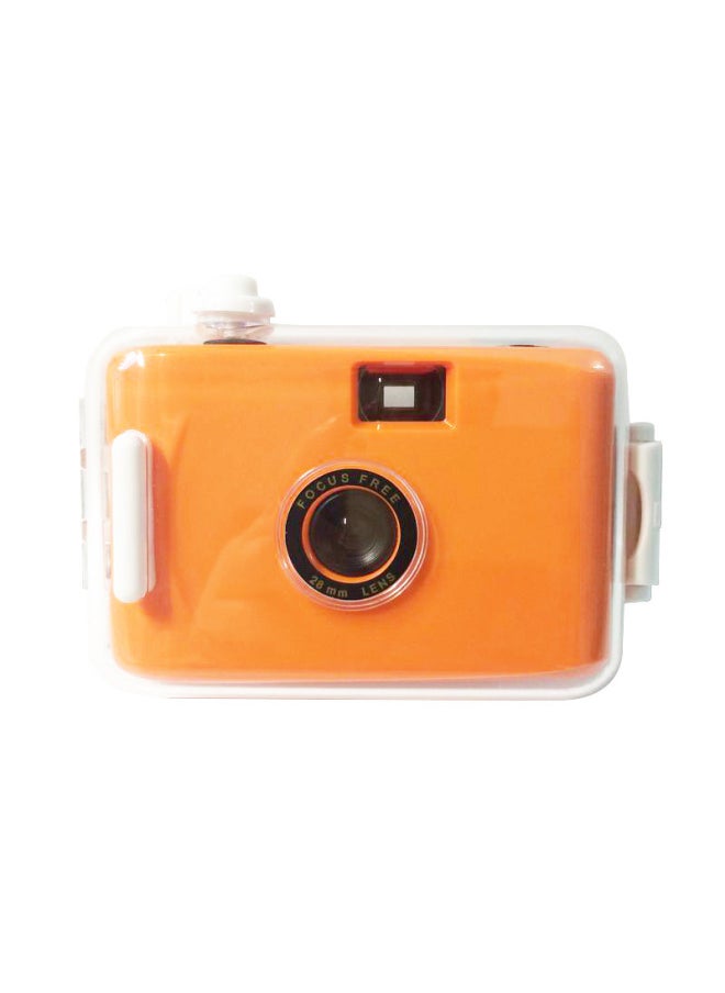 Orange Pink Shell Multi-purpose Film Camera Classic Retro Film Spot Student Birthday Gift Hot-selling Camera-Color:Orange White Shell