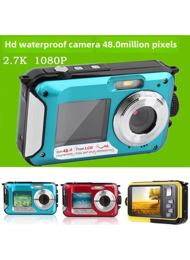 48 Megapixel Dual-screen Waterproof HD Digital Camera WP06-Color:Standard Yellow