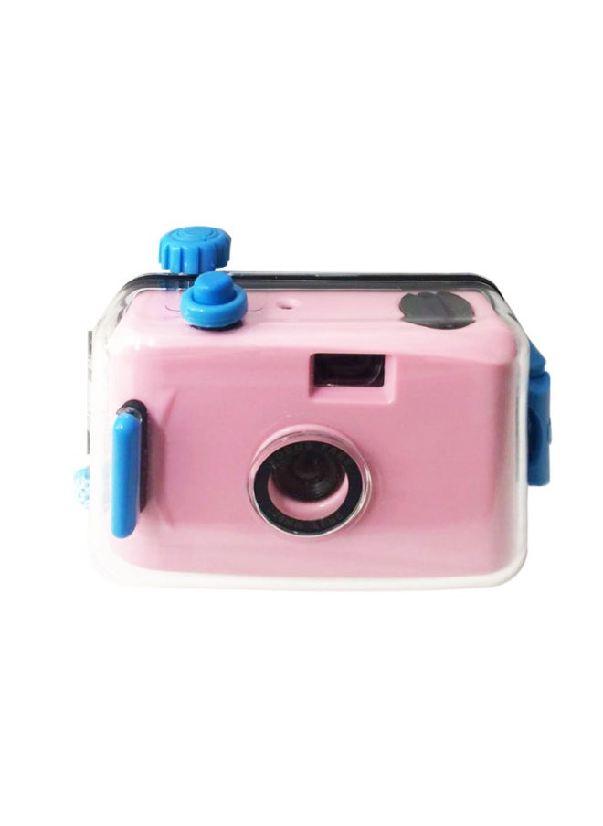Light Pink Red Shell Adult And Child Science 135 Film Camera Retro Birthday Holiday Gift Delivery-Color:Light Pink Blue Shell