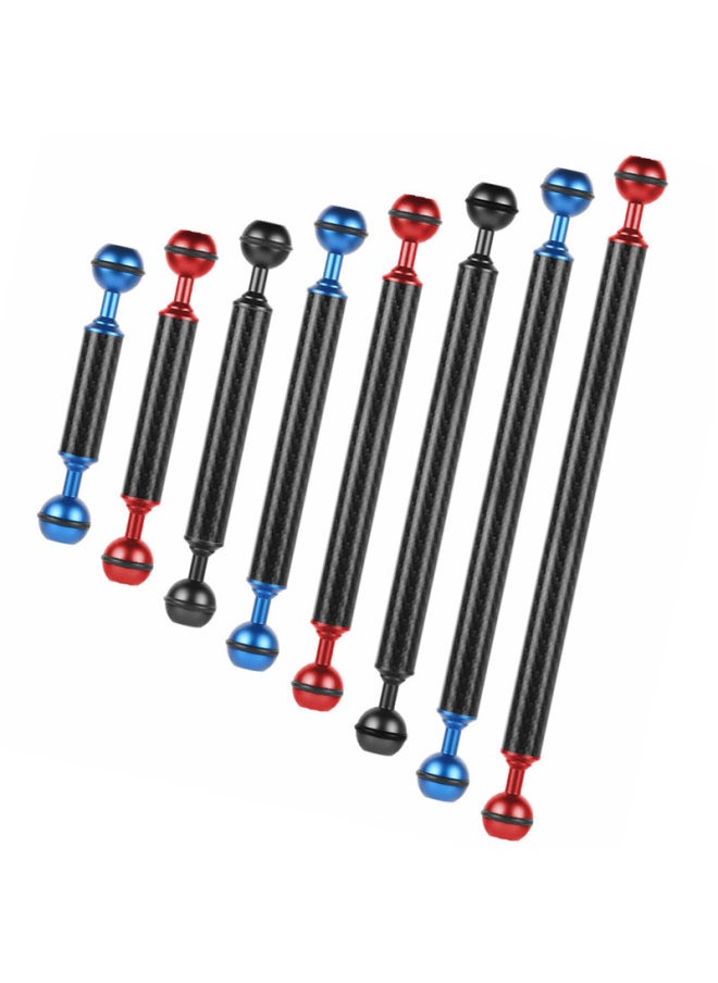 BGNING Carbon Fiber Buoyancy Arm Diving Photography Extended Light Fixing Ball Head Arm One Inch Double Ball Head Diameter 20mm-Color:Red ]
