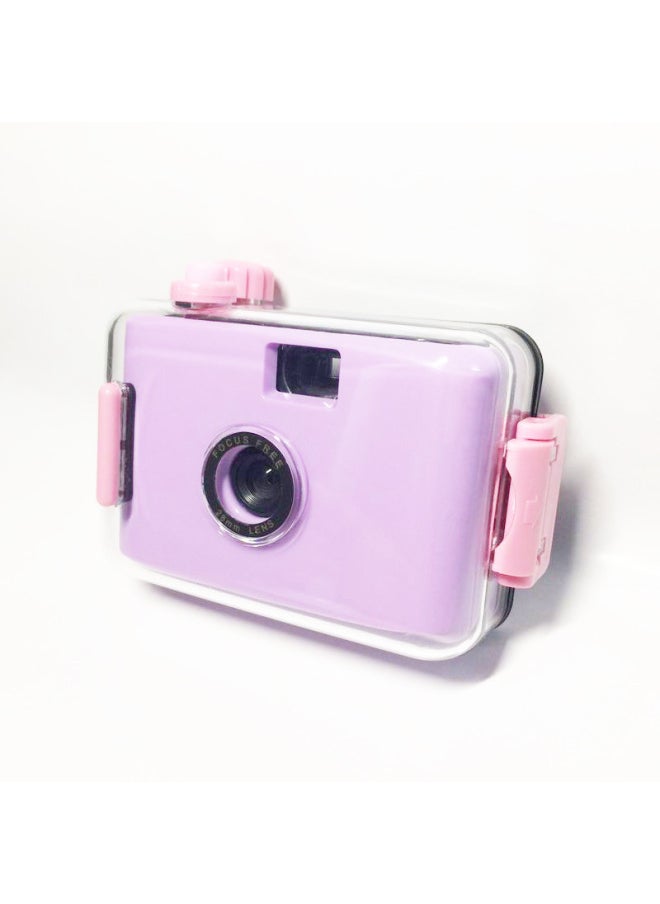 Purple Powder Shell Manual Fool Camera Film Retro Student Entry-level Film Machine Hot Sale Manufacturer-Color:Purple Red Shell