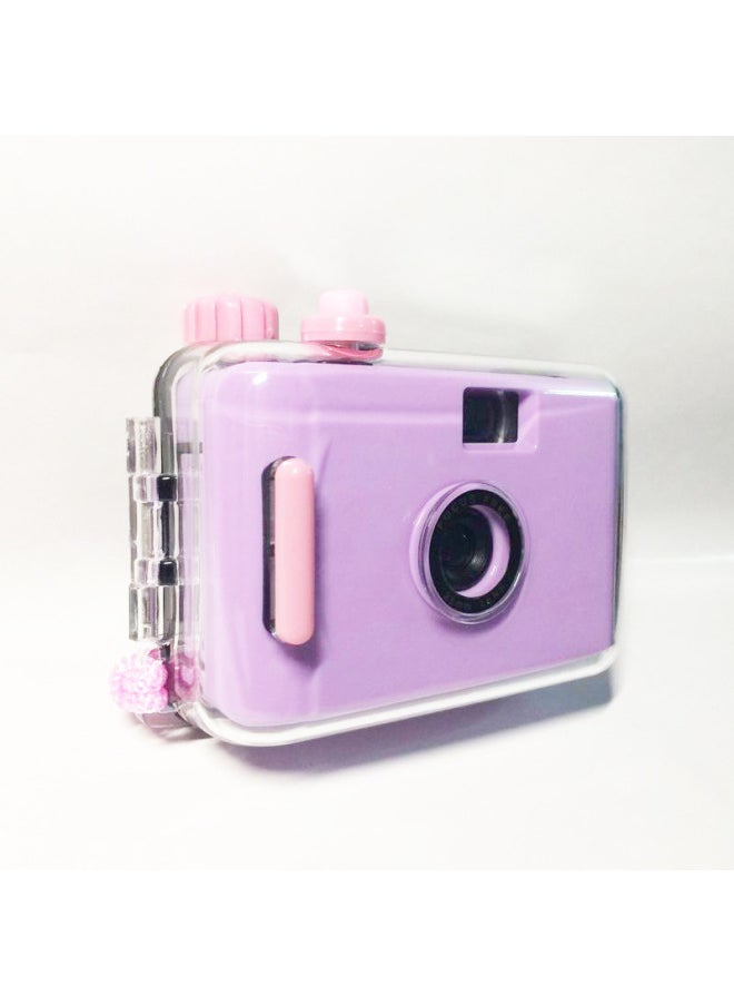 Purple Powder Shell Manual Fool Camera Film Retro Student Entry-level Film Machine Hot Sale Manufacturer-Color:Purple Red Shell