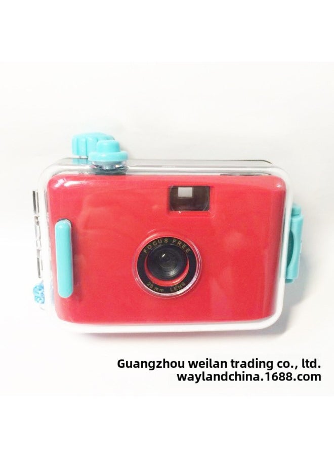 Red Black Shell Cute Film Camera Ins Fool Camera Retro Film Entry Photography Valentine's Day Small Gift-Color:Red Green Shell