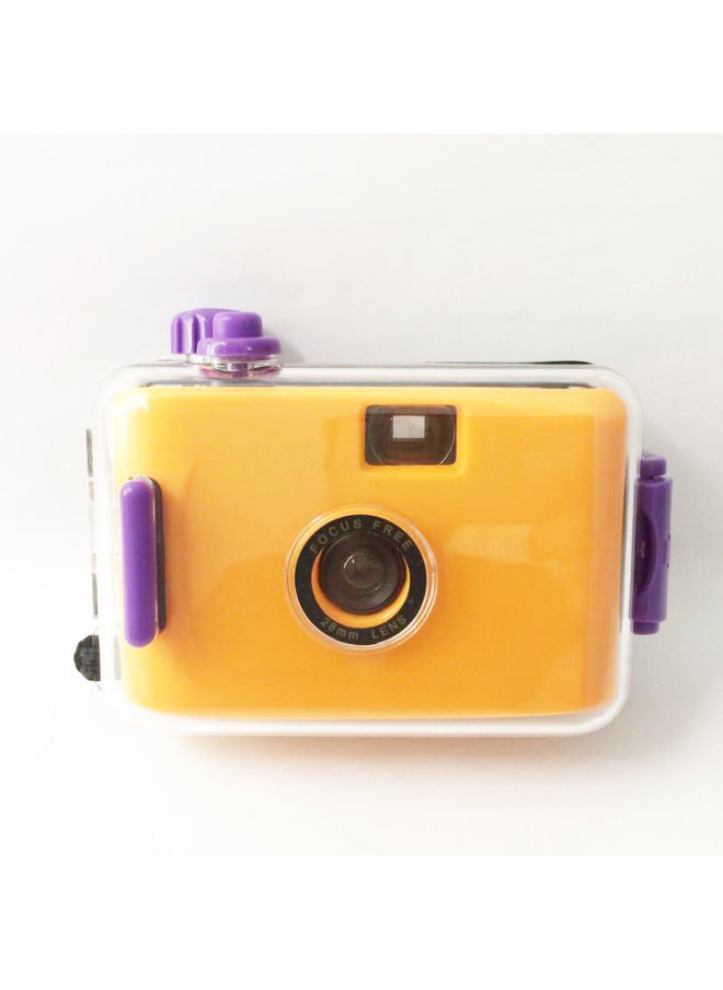 Yellow Purple Shell Fashion Supply Film Camera Waterproof Camera Underwater Diving Multiple Times-Color:Yellow Green Shell