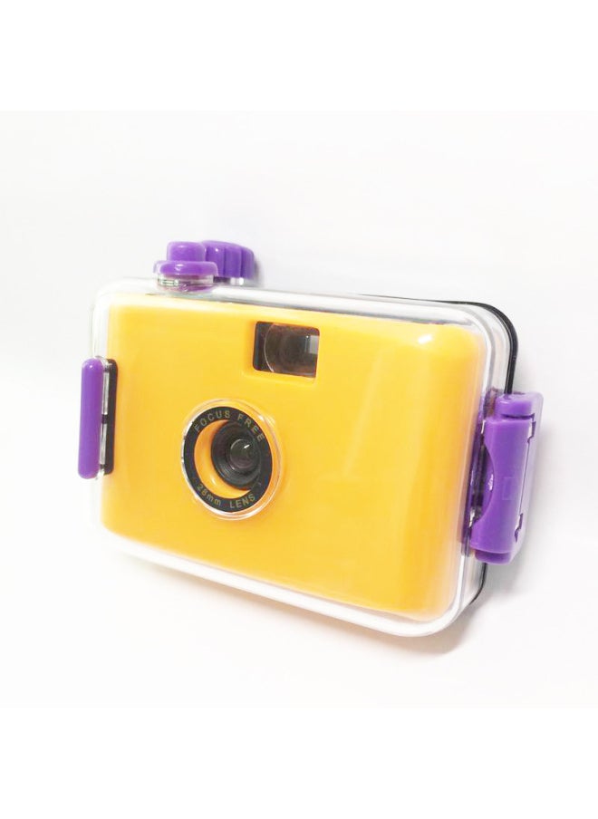 Yellow Purple Shell Fashion Supply Film Camera Waterproof Camera Underwater Diving Multiple Times-Color:Yellow Green Shell