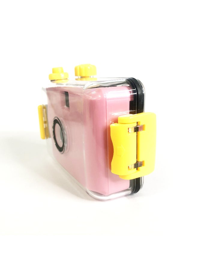 Dark Pink Yellow Shell Ins Film Vintage Film Students Can Take Photos Waterproof Camera For Girls High-looking Gift-Color:Red Yellow Shell