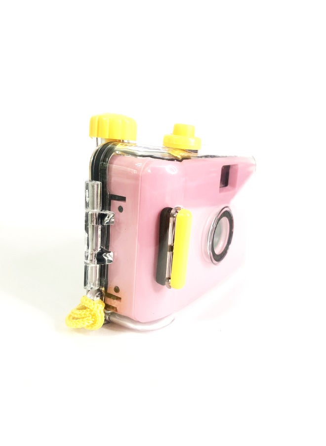 Dark Pink Yellow Shell Ins Film Vintage Film Students Can Take Photos Waterproof Camera For Girls High-looking Gift-Color:Red Yellow Shell