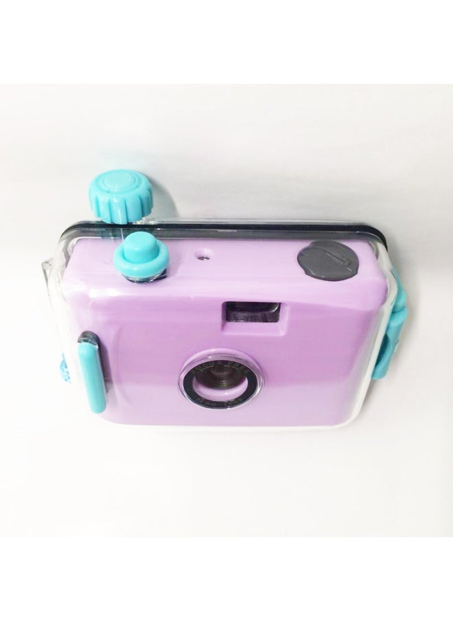 Purple Green Shell Film Camera Artistic Fool Retro Film Camera Mini Gift Gift Delivery-Color:Message Color