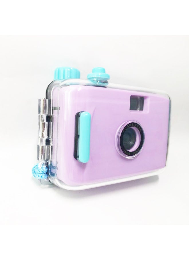Purple Green Shell Film Camera Artistic Fool Retro Film Camera Mini Gift Gift Delivery-Color:Message Color