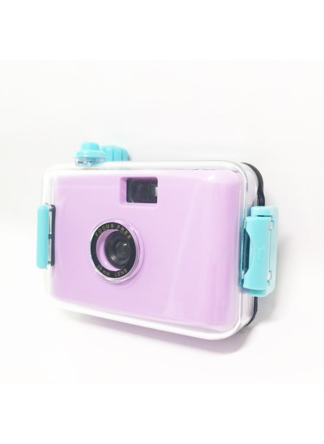Purple Green Shell Film Camera Artistic Fool Retro Film Camera Mini Gift Gift Delivery-Color:Message Color