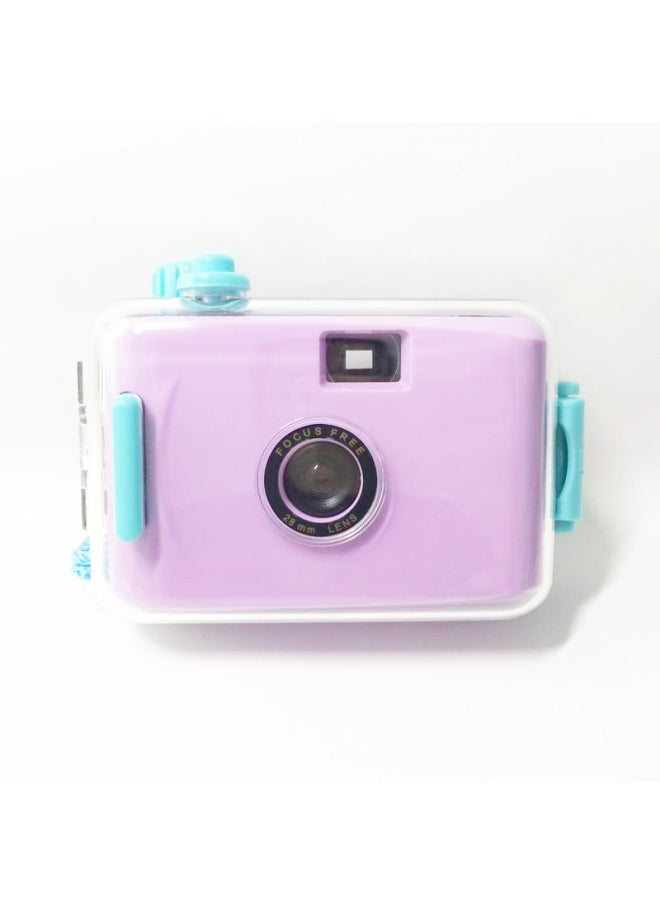 Purple Green Shell Film Camera Artistic Fool Retro Film Camera Mini Gift Gift Delivery-Color:Message Color