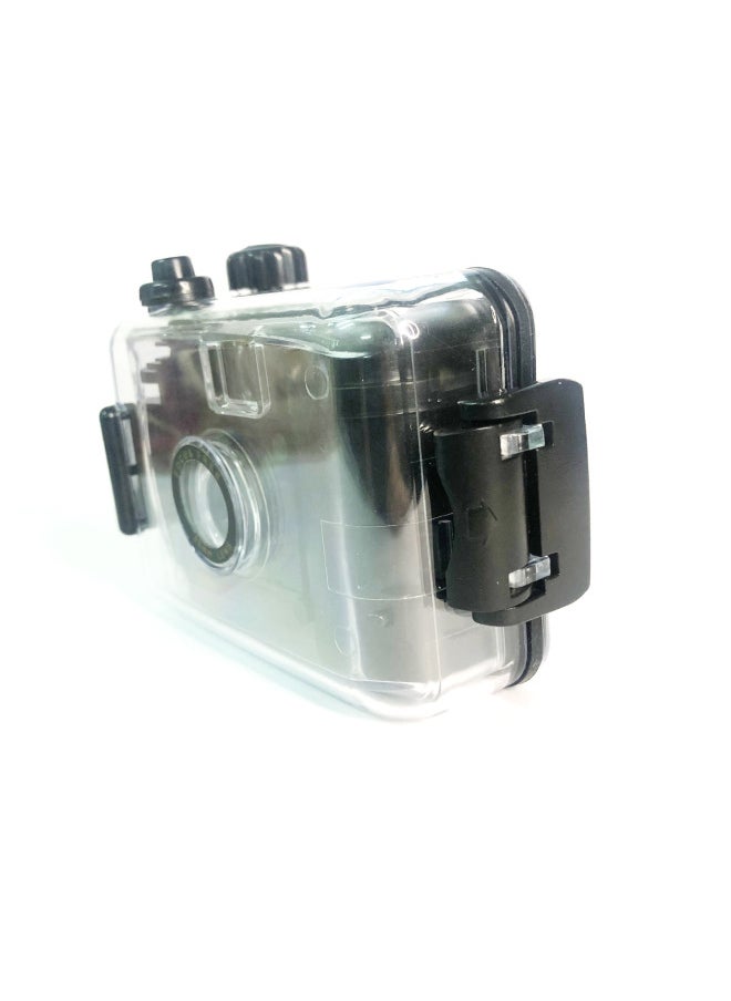 Transparent Black Shell, Retro Film, Camera, Fool Film, Waterproof, Can Take Photos, Student Day Creative Literary Gift-Color:Purple Yellow Shell