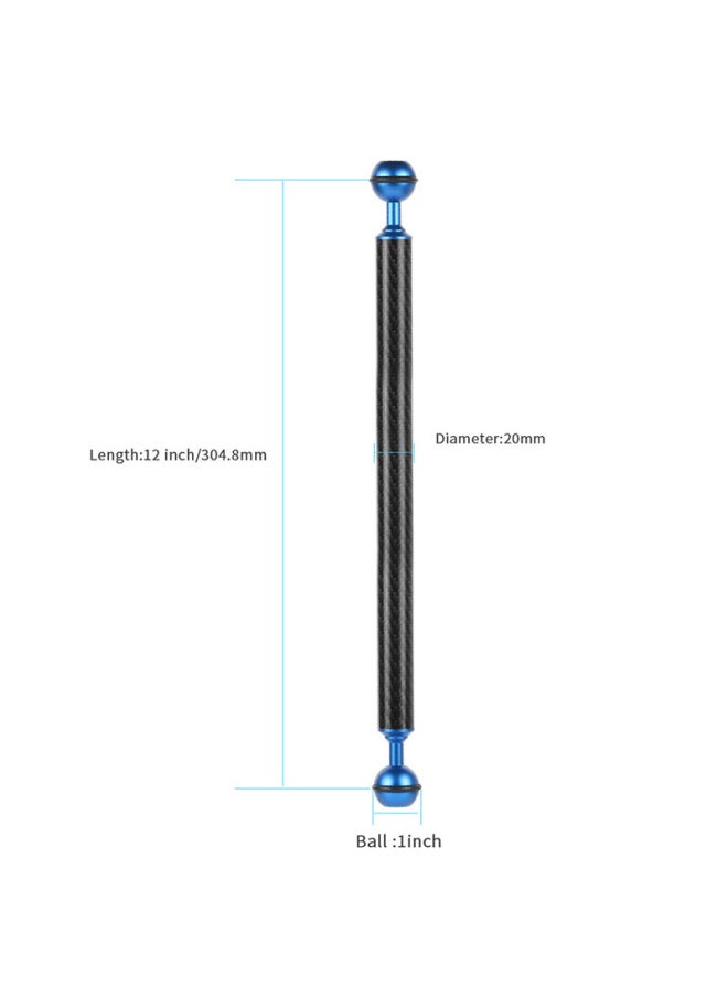 Flying Super Camera Diving Buoyancy Lamp Arm 5/6/7/8/9/10/11/12 Inch Lamp Arm D20mm Buoyancy Arm-Color:Diameter 20mm12 Inch Blue