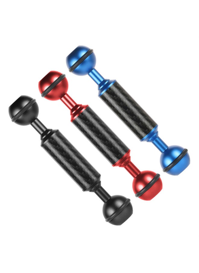 XINTE/XINTE Diving Photography Lamp Arm One-inch Double Ball Head Ultra Light Carbon Fiber Light Repair Connecting Arm Lengthened Transfer-Color:Red -8 Inches