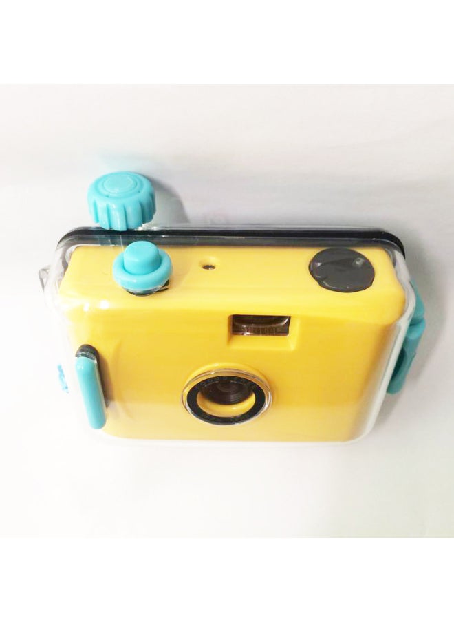 Light Yellow Green Shell Non-disposable 135 Film Fool Film Film Camera Retro Portable Same Style-Color:Light Yellow Blue Shell