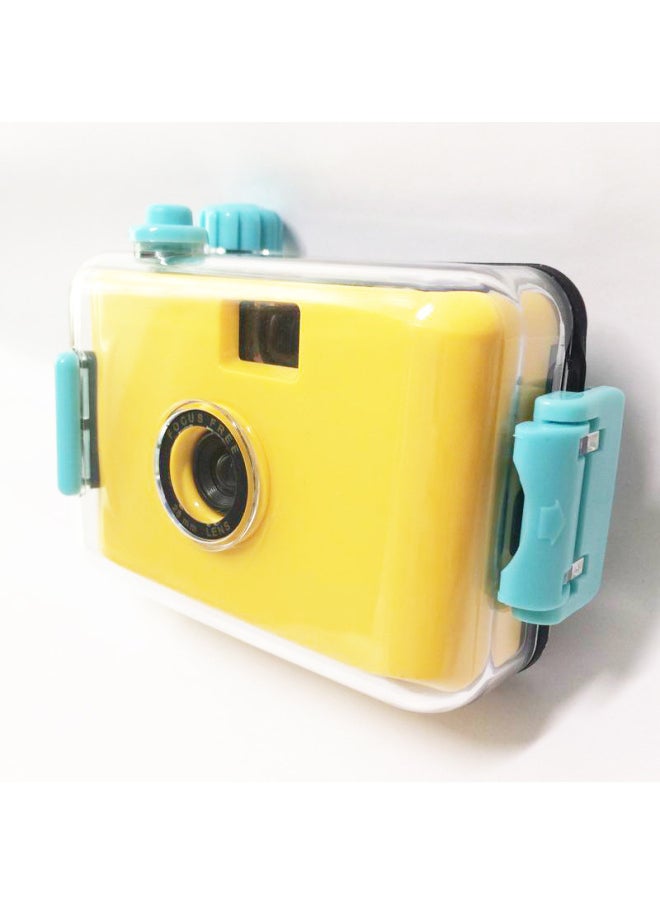 Light Yellow Green Shell Non-disposable 135 Film Fool Film Film Camera Retro Portable Same Style-Color:Light Yellow Blue Shell