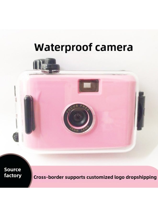 Source Manufacturer 135 Retro Film Film Fool Underwater Waterproof Diving Non-polaroid Camera Customization *made In Stock-Color:Light Pink Blue Shell