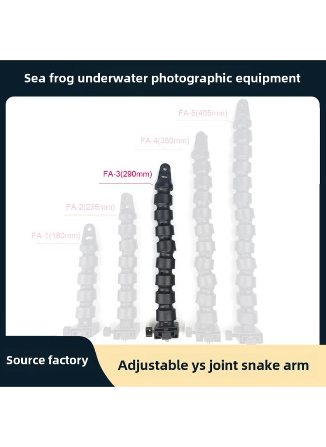 Sea Frog Adjustable YS Joint Snake Arm Camera Case Bracket Universal Arm Diving Photography Accessories-Color:10-inch