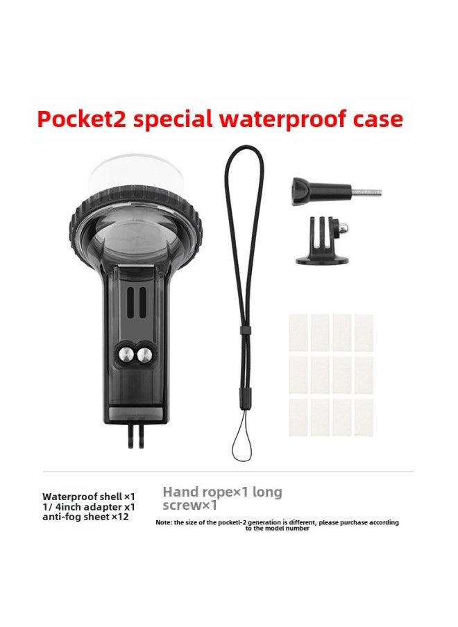 Applicable To Dajiang Pocket3 Waterproof Shell Filter Multifunctional Accessories Handheld Stabilizer Glass Protective Shell-Color:DJI Pocket 2 Waterproof Shell