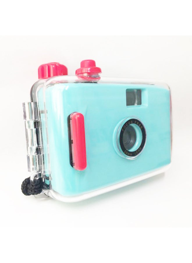 Source Manufacturer 135 Retro Film Film Fool Underwater Waterproof Diving Non-polaroid Camera Customization *made In Stock-Color:Cyan Blue Shell