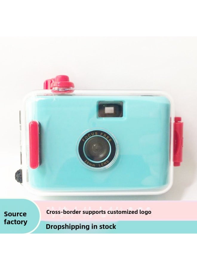 Source Manufacturer 135 Retro Film Film Fool Underwater Waterproof Diving Non-polaroid Camera Customization *made In Stock-Color:Cyan Blue Shell