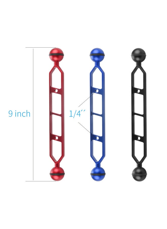 XINTE CNC Aluminum Alloy Diving Photography Fill Light Arm Accessories Ball Head Lamp Arm 5/7/9/11 Inch-Color:7-inch-Blue