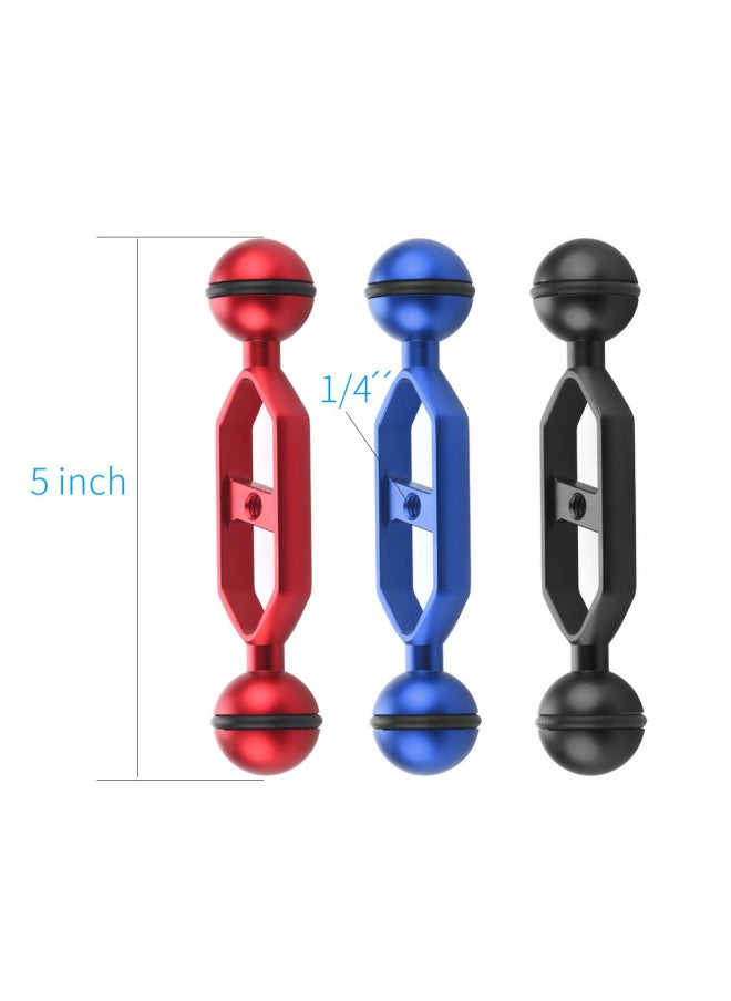 XINTE CNC Aluminum Alloy Diving Photography Fill Light Arm Accessories Ball Head Lamp Arm 5/7/9/11 Inch-Color:7-inch-Blue