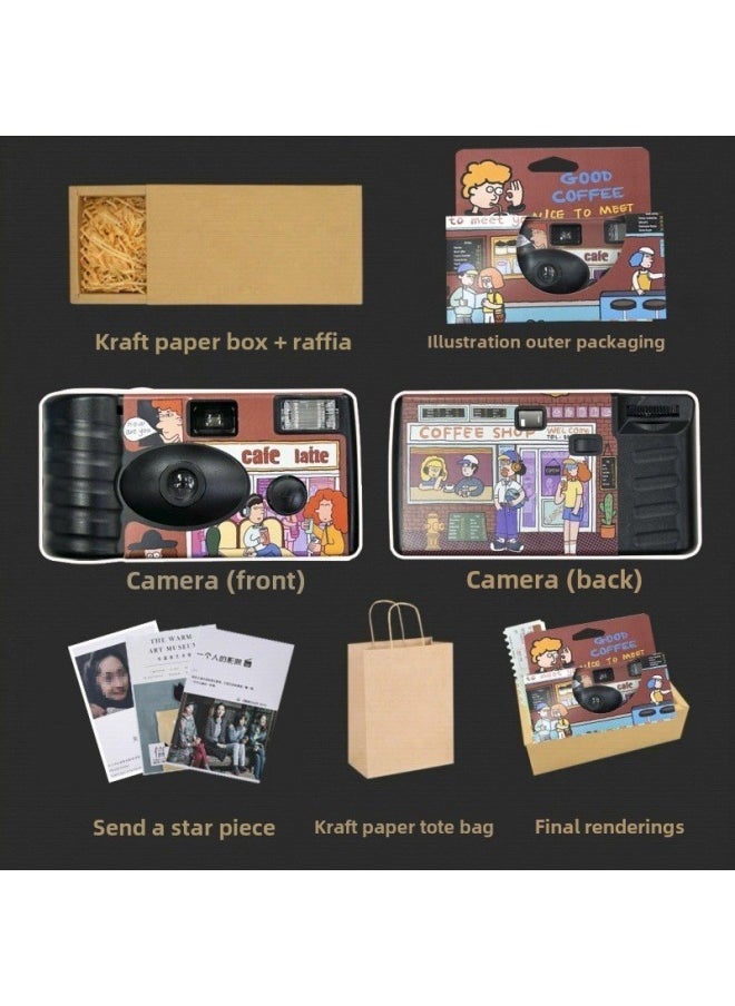 Fools Develop Disposable Film Color Kodak Children's Film Camera Retro Machine 1M35-Color: