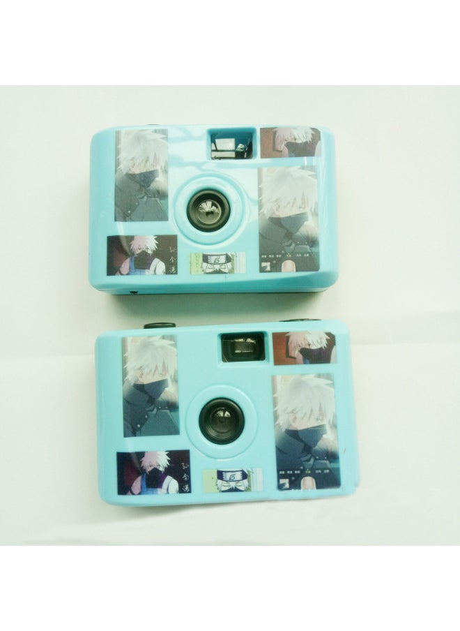 35MM Film Film Camera Korean Waterproof Camera Fixed * System Fool Camera Picture Surface Printing Non-card-Color:White Green Shell