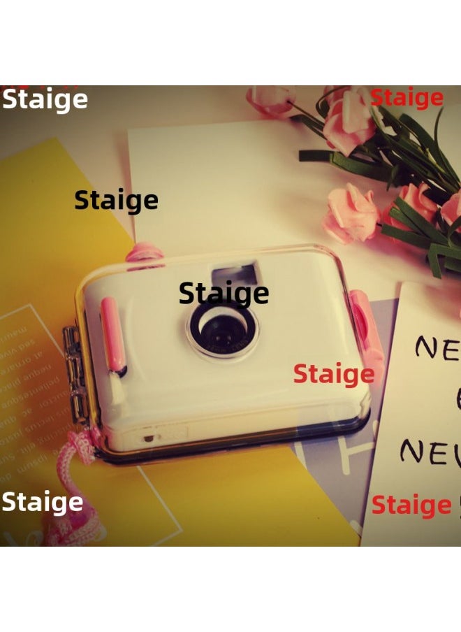 Film Camera Ins Retro Film Camera Non Disposable Waterproof Fool Camera Student Creative Photography Gift-Color:Purple_package 2 (18 Color Film)