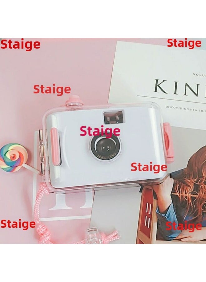 Film Camera Ins Retro Film Camera Non Disposable Waterproof Fool Camera Student Creative Photography Gift-Color:Purple_package 2 (18 Color Film)