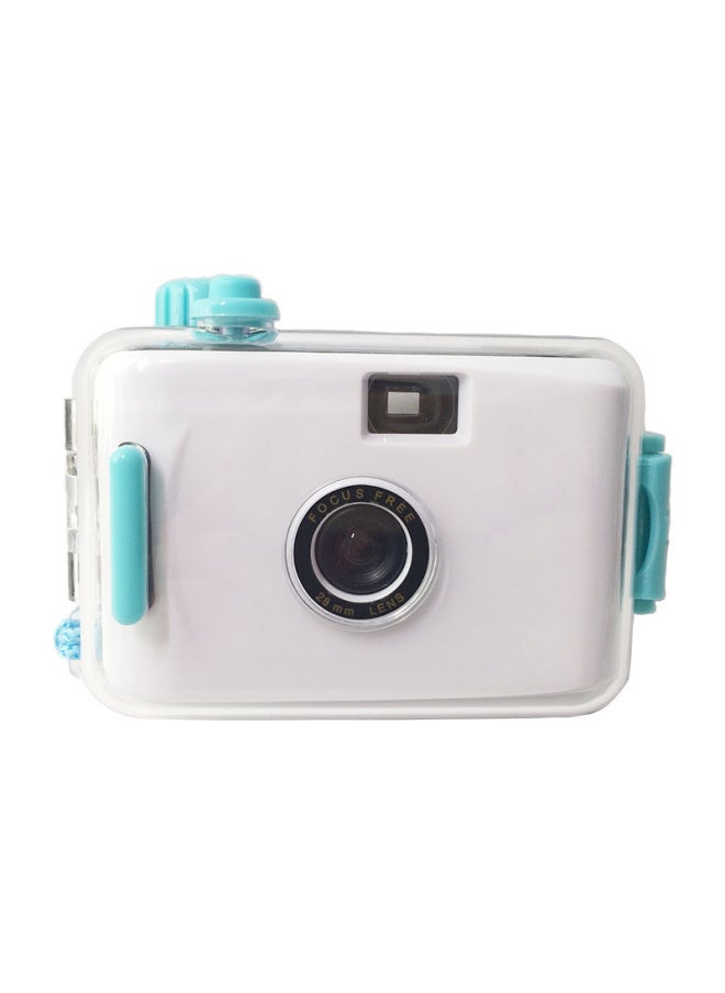 Gift Film Camera Can Be Set * Picture 35MM Retro Waterproof Film Fool Camera Manual Children Dive-Color:White Green Shell