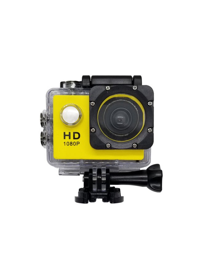 Outdoor Waterproof Sports DV Waterproof Diving Camera Underwater Sports Camera Black Yellow Blue White-color:Yellow