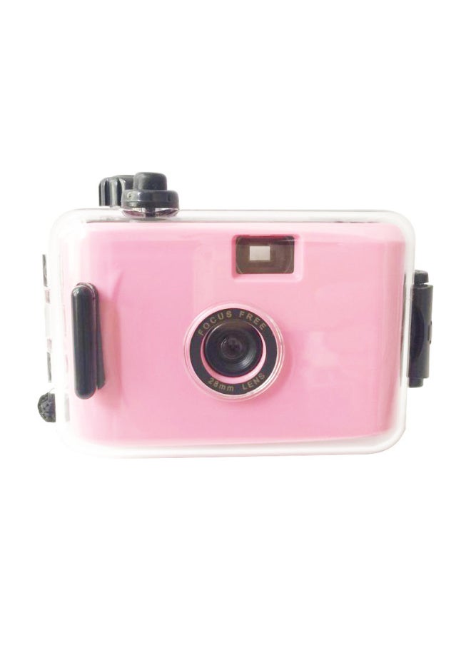 Deep Powder Powder Shell Fool Camera Art Retro Film Machine Can Be Changed Film Students Entry Creative Birthday Gift-Color:Dark Pink Black Shell