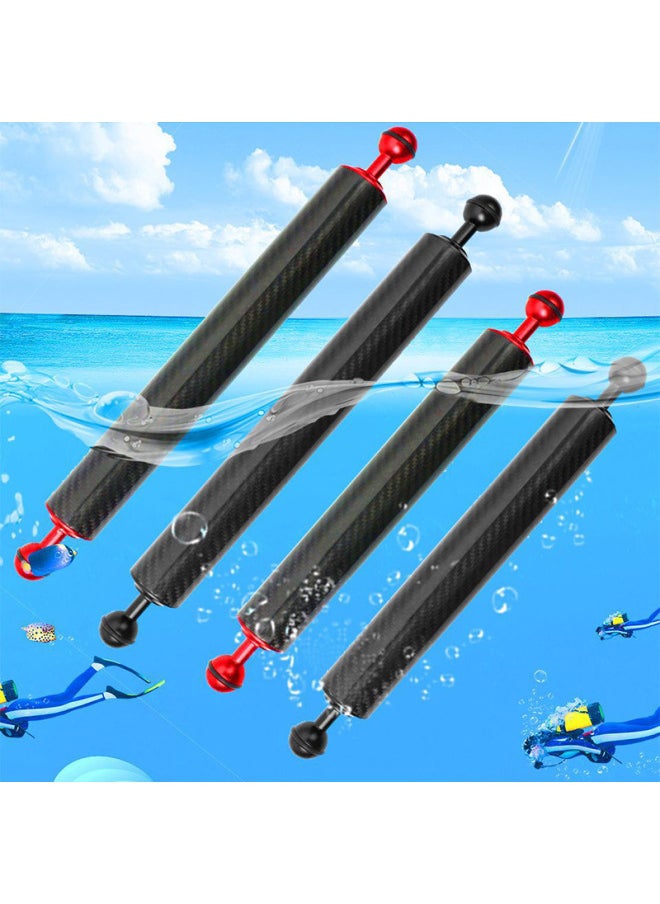 Xinte/xinte D40mm Long 12/14 Inch Diving Photography Carbon Fiber Buoyancy Lamp Arm Ball Bracket Photography Accessories-Color:D40MM-14-Red-241G Buoyancy