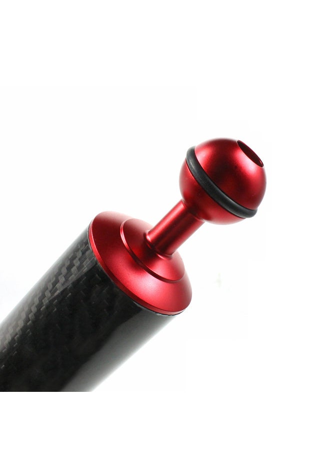 Xinte/xinte D40mm Long 12/14 Inch Diving Photography Carbon Fiber Buoyancy Lamp Arm Ball Bracket Photography Accessories-Color:D40MM-14-Red-241G Buoyancy